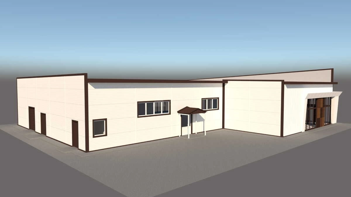 3D визуализация Магазин из сэндвич-панелей - фото 14