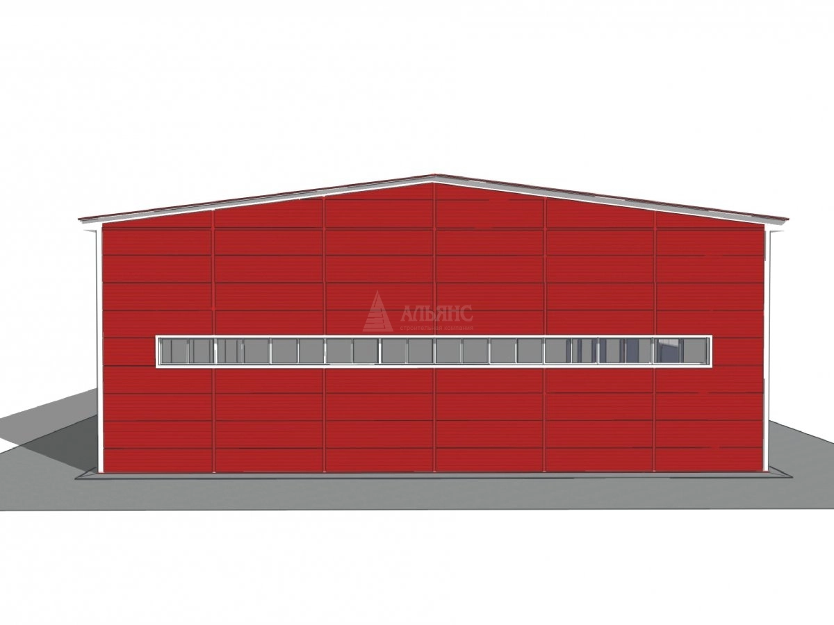 3D визуализация Производственное здание из сэндвич-панелей - фото 3