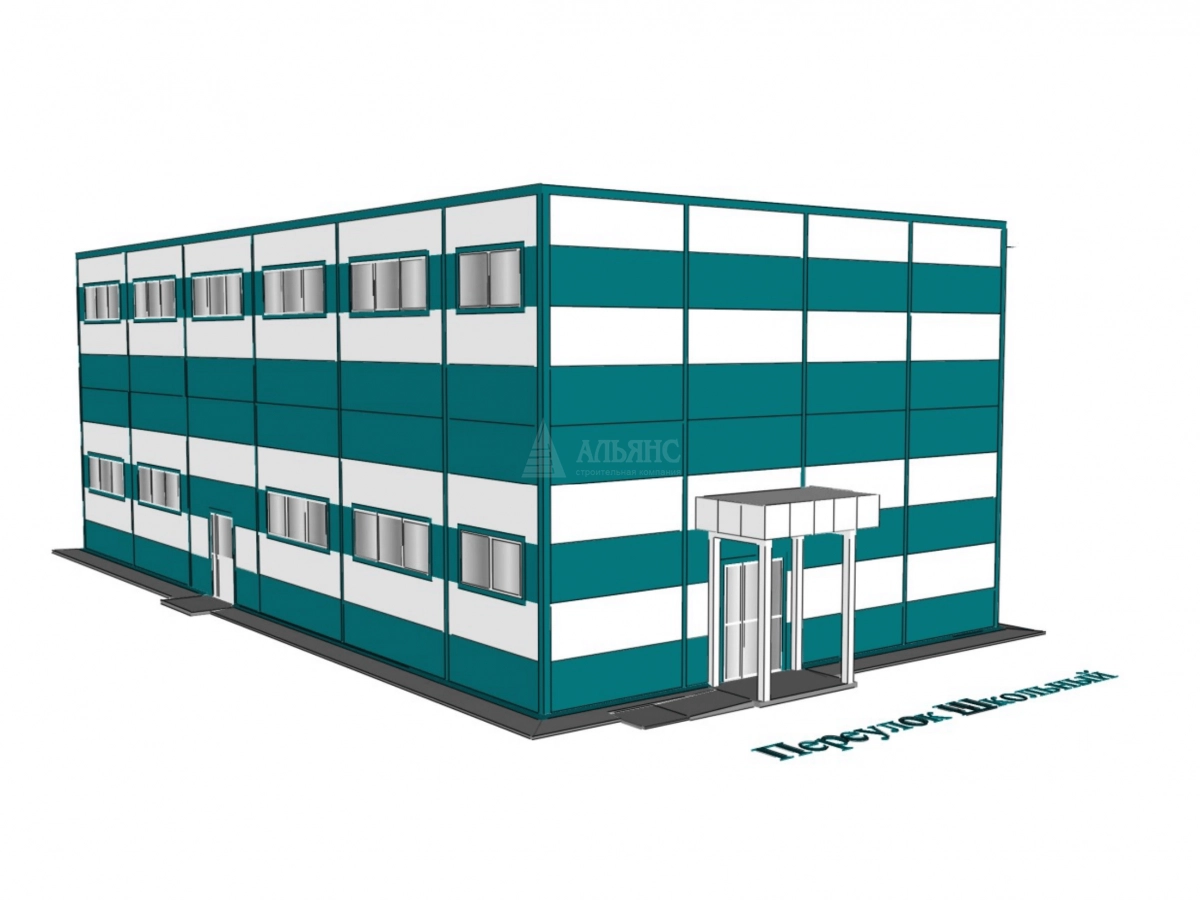 3D визуализация Торговый Центр из сэндвич-панелей - фото 7
