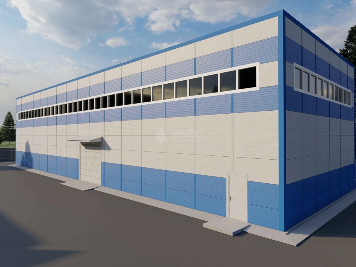 3D визуализация Склад из сэндвич-панелей - фото 4