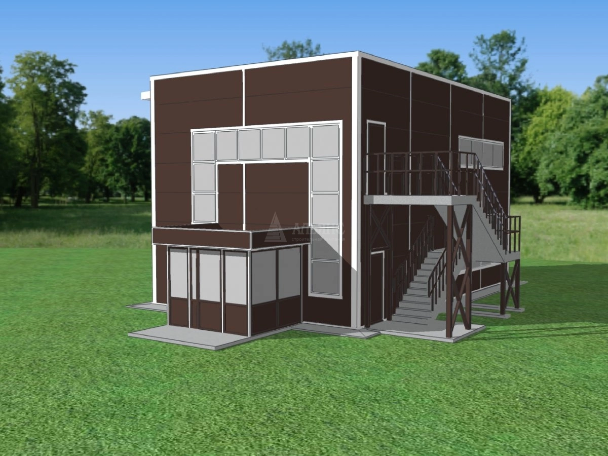 3D визуализация АБК из сэндвич-панелей - фото 11