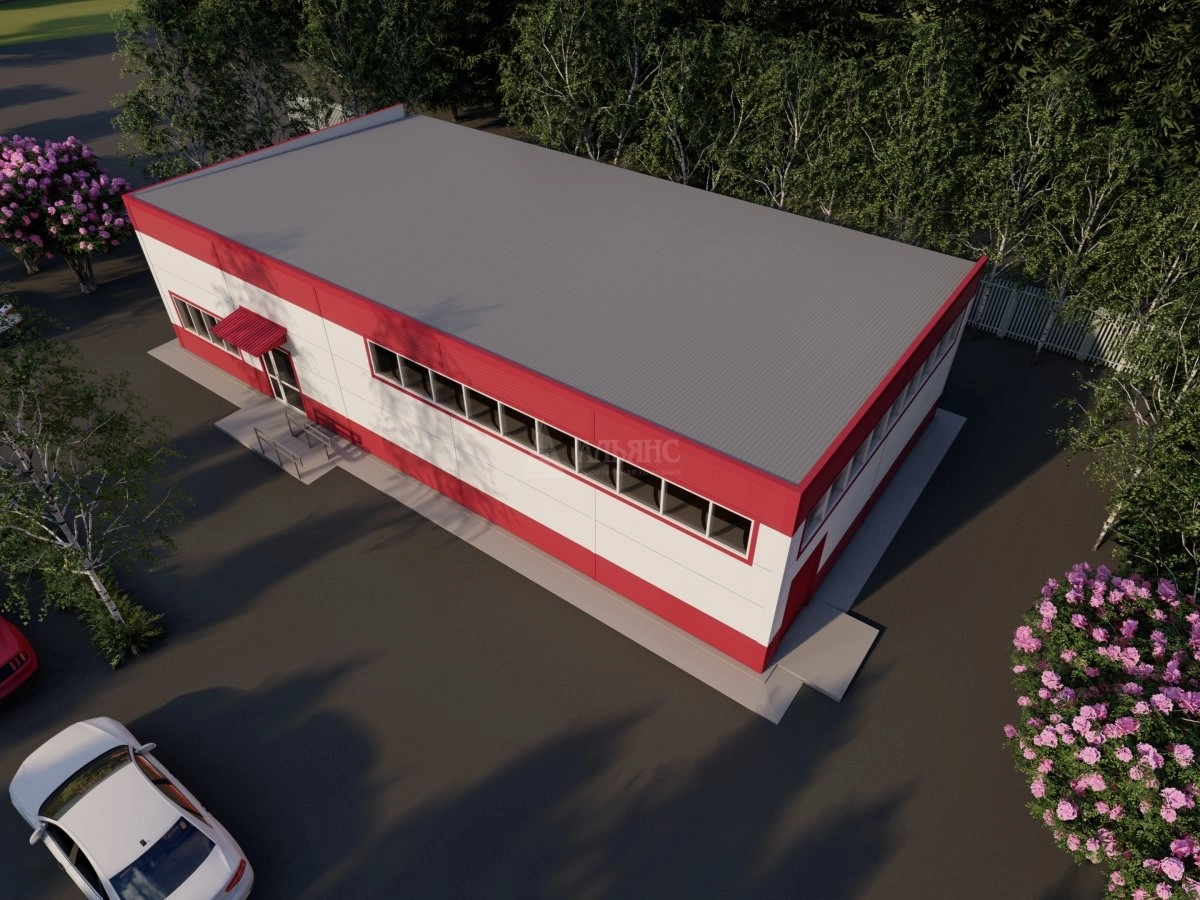 3D визуализация Магазин из сэндвич-панелей - фото 5