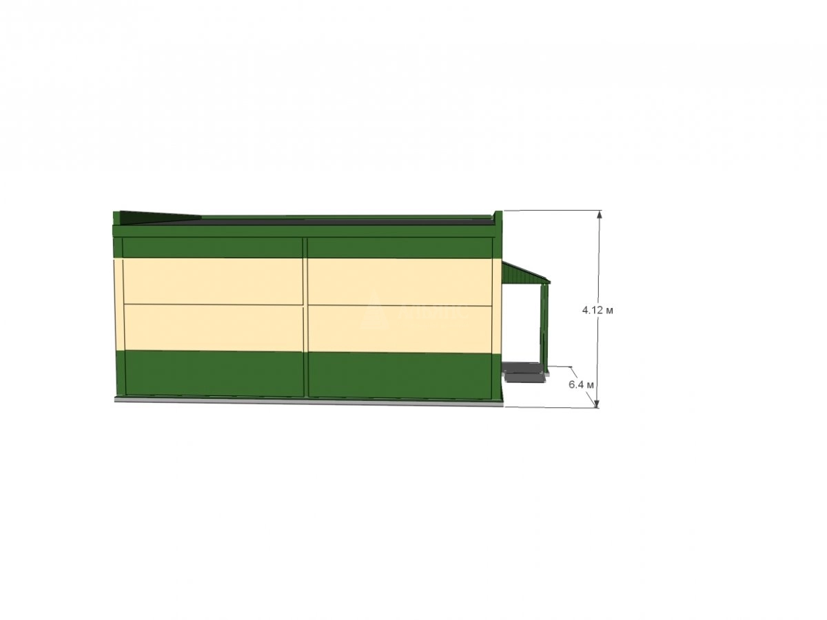 3D визуализация Павильон из сэндвич-панелей - фото 14