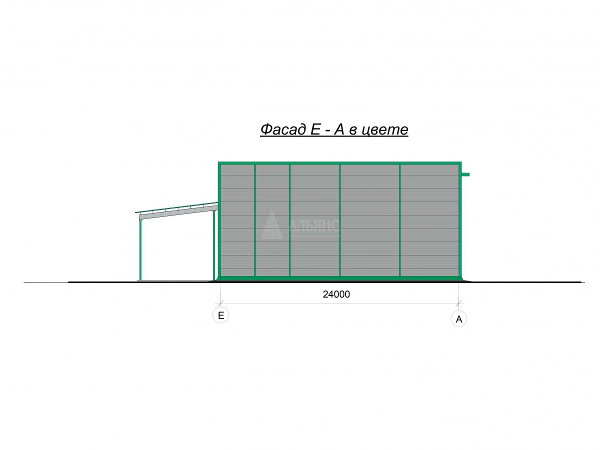 3D визуализация Каркасный склад из сэндвич-панелей - фото 7